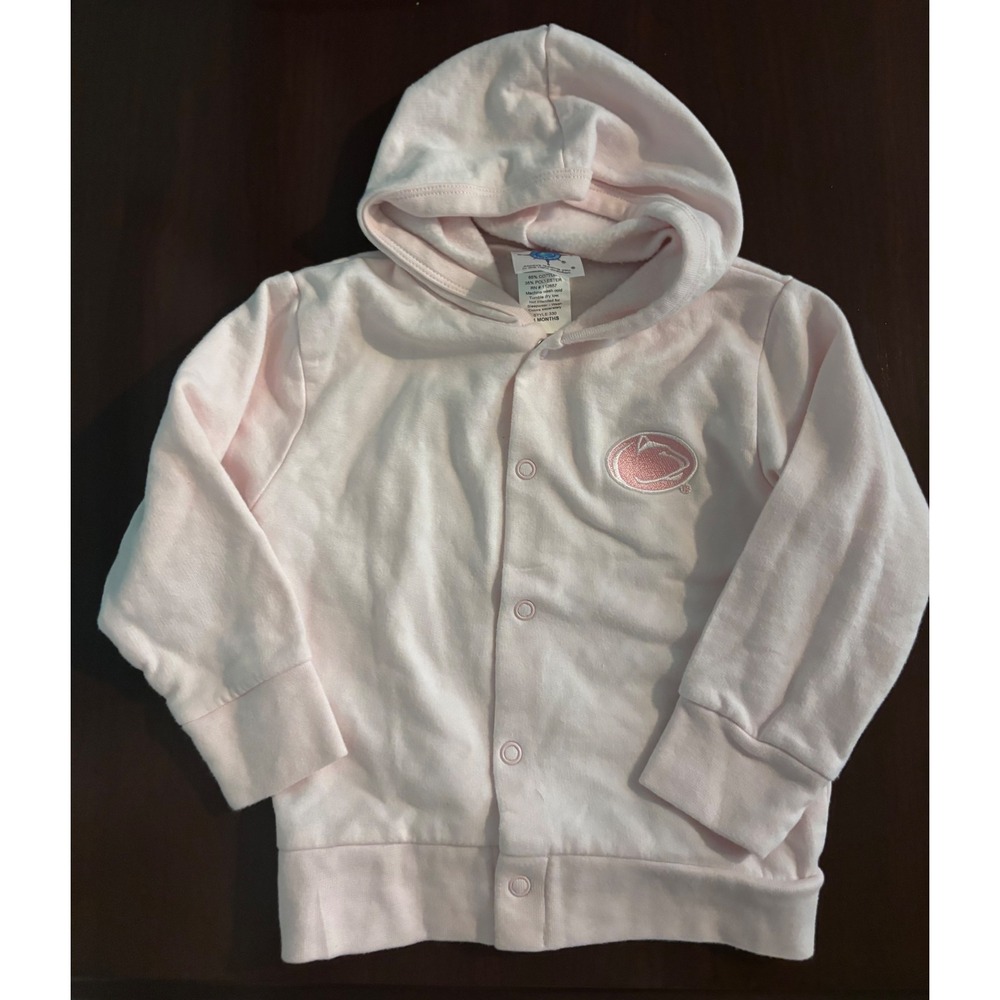 Creative Knitwear Sz 24 mos. Girls Pink Penn State Snap up Hoody Long Sleeve